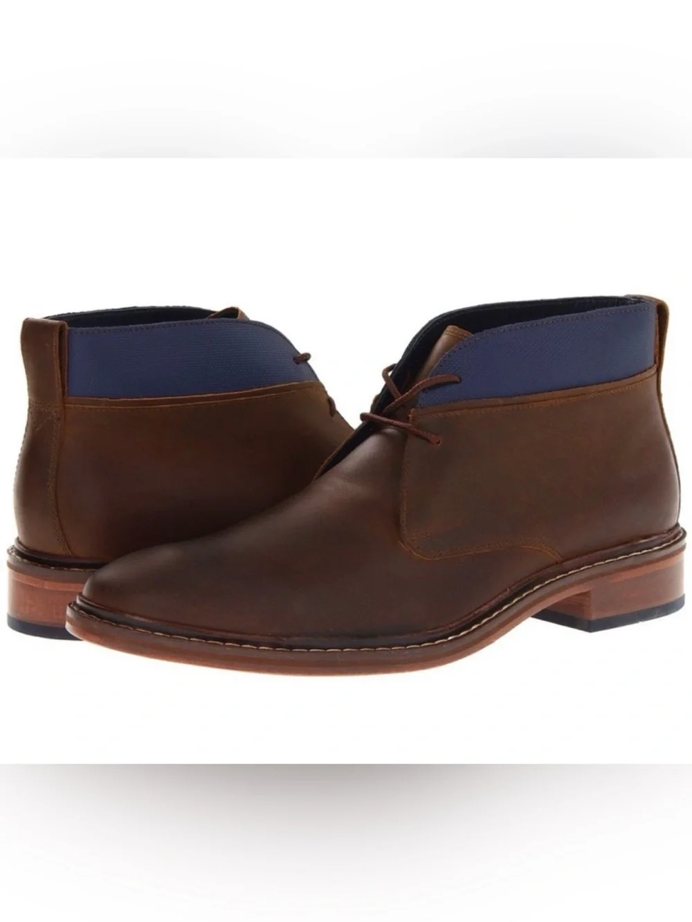New Cole Haan chukka boots dark brown and blue size 10 men’s